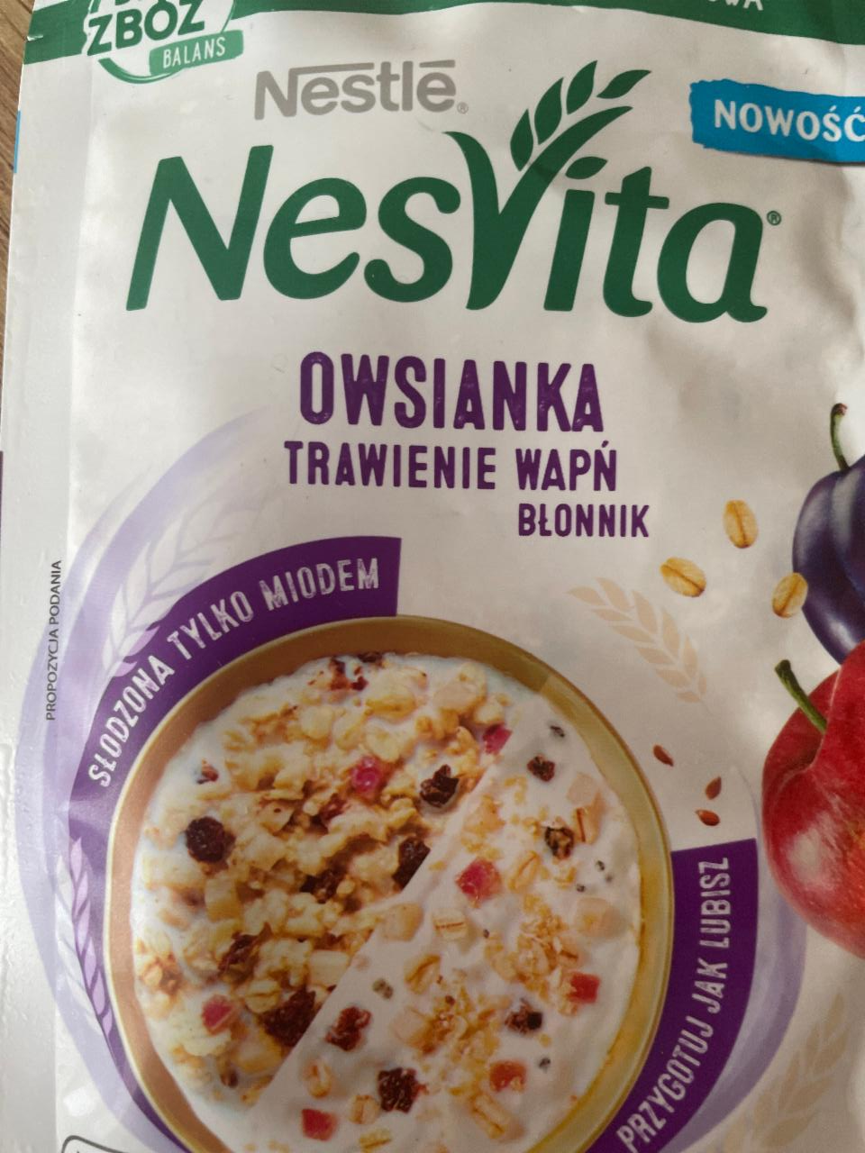 Fotografie - Owsianka Trawienie Wapń Błonnik (Hotový produkt) NesVita Nestlé