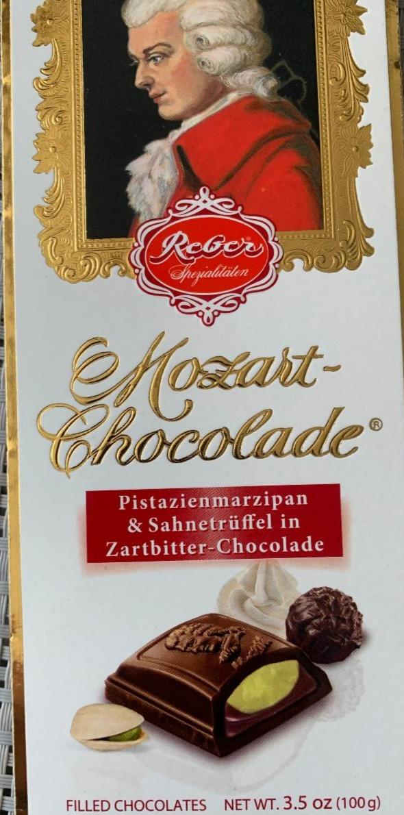 Fotografie - Mozart hořká čokoláda s pistáciovým lanýžem