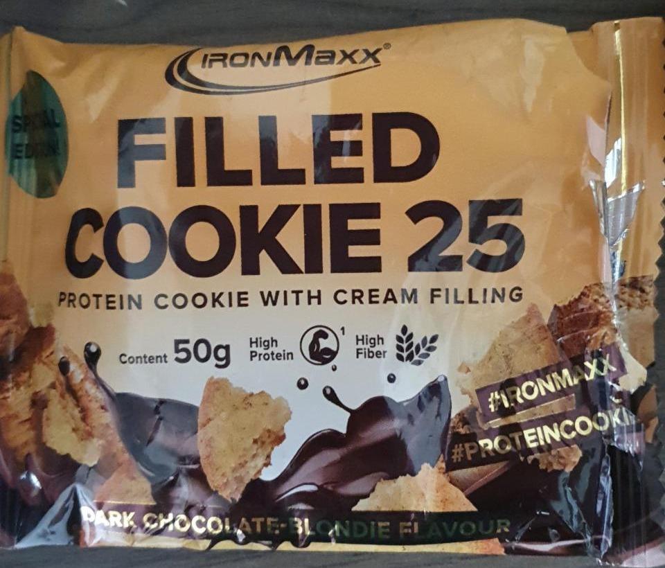 Fotografie - Filled Cookie 25 Protein Cookie with cream filling IronMaxx
