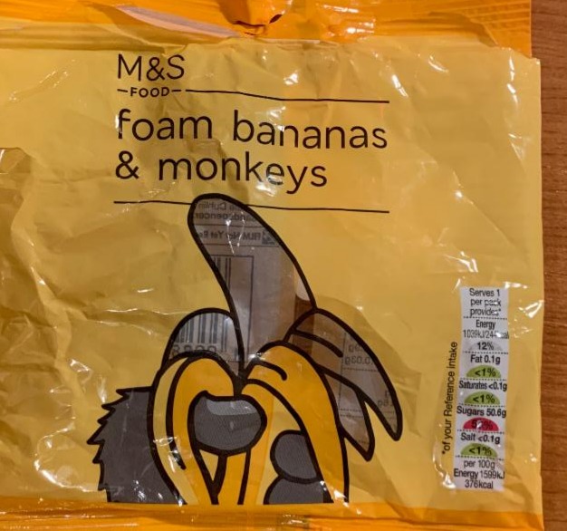 Fotografie - Foam Bananas & Monkeys Marks&Spencer
