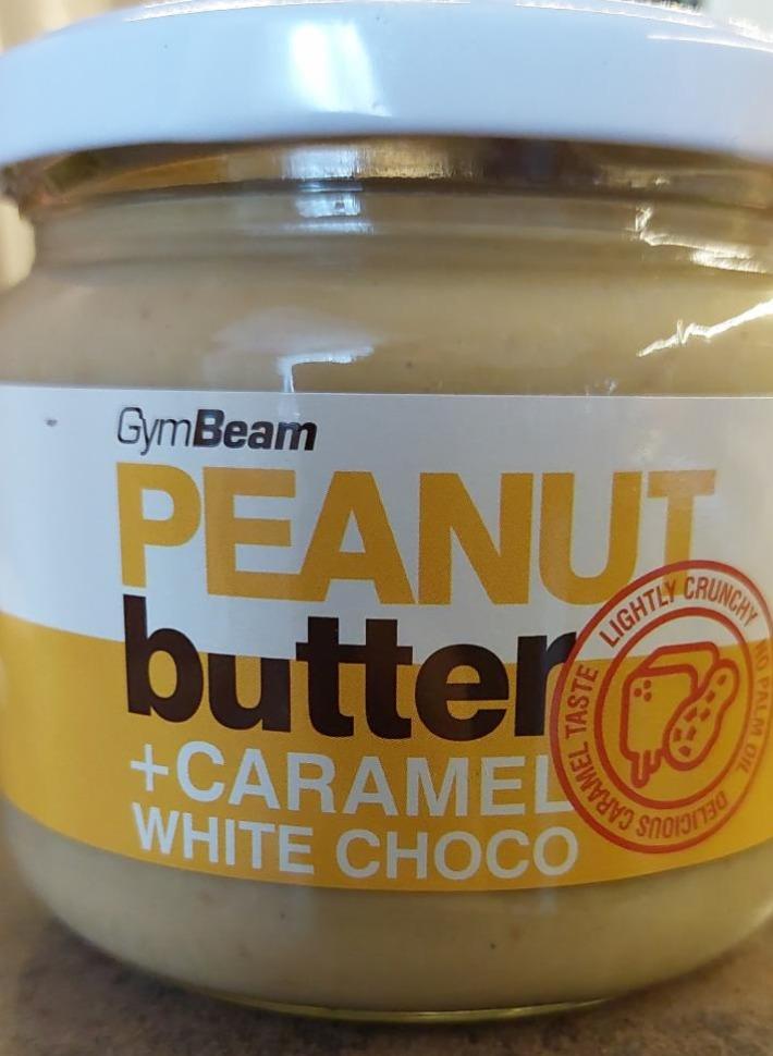 Fotografie - Peanut Butter + Caramel White Chocolate GymBeam