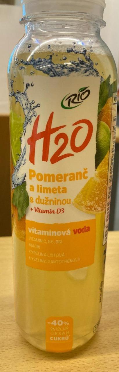 Fotografie - H2O Pomeranč a limeta s dužinou + vitamin D3 Rio