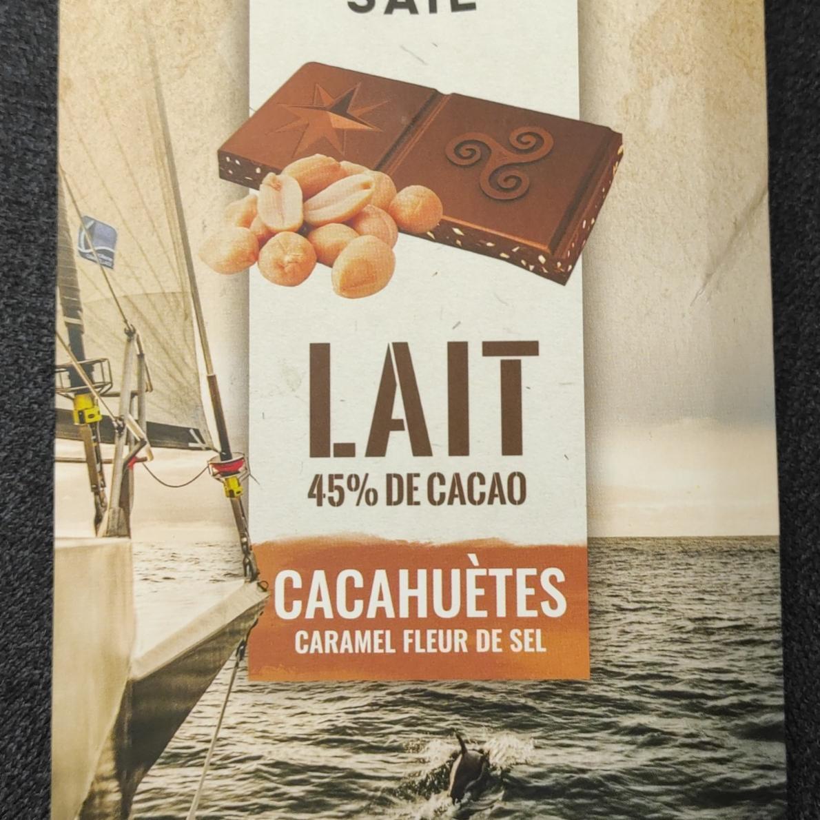 Fotografie - Bio lait 45% de cacao cacahuètes caramel fleur de sel Grain de sail