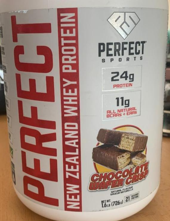 Fotografie - Perfect New Zeland WHey protein Chocolate wafer crisp Perfect Sports
