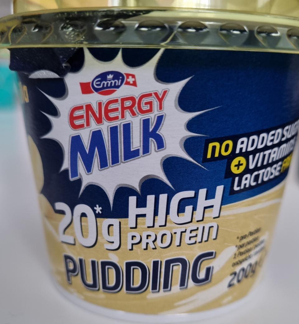 Fotografie - Energy Milk High Protein Vanilla Pudding 20g Emmi