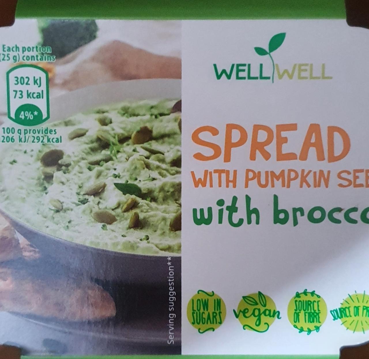 Fotografie - Spread with pumpkin seeds broccoli Well Well