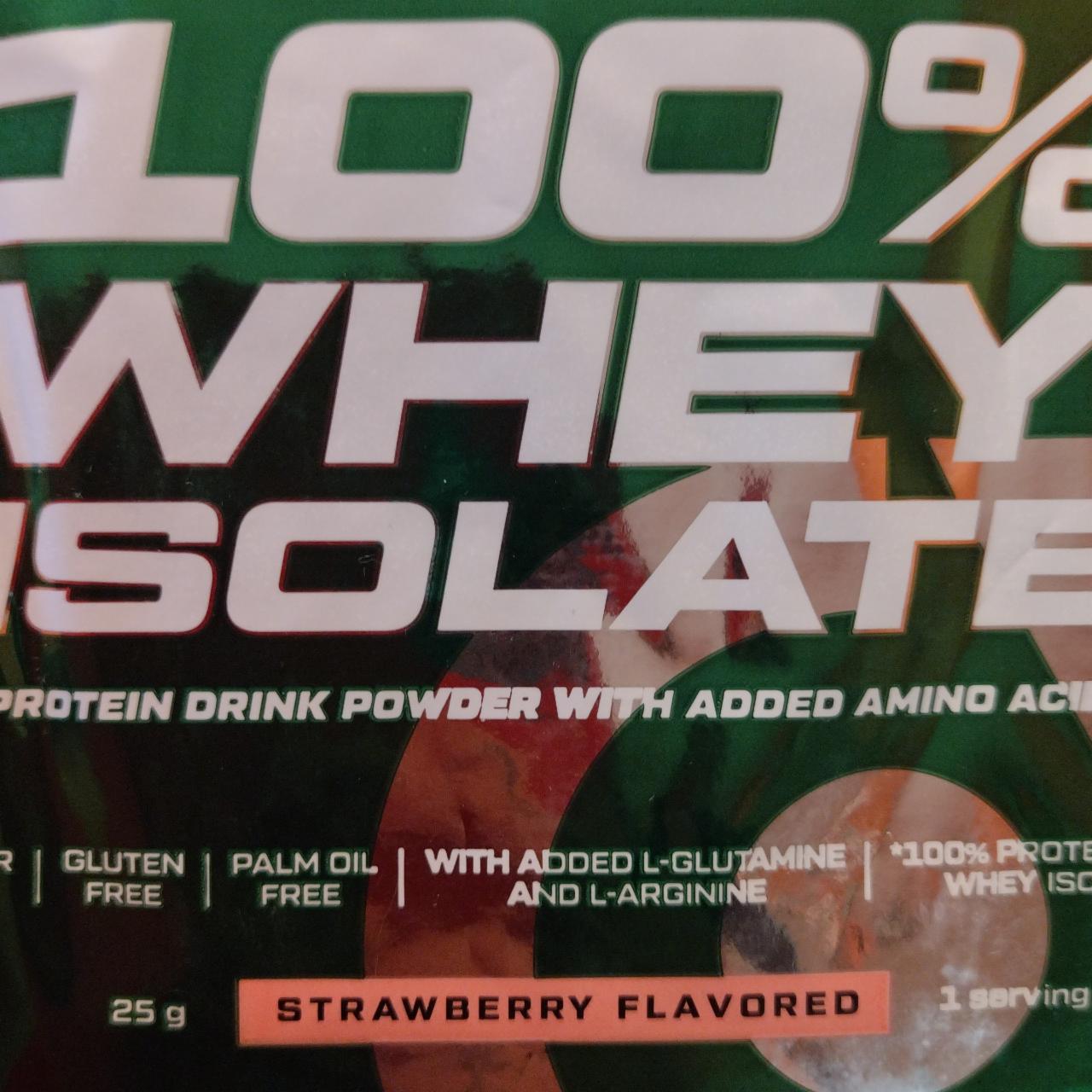 Fotografie - 100% Whey Isolate Strawberry flavored SciTec Nutrition