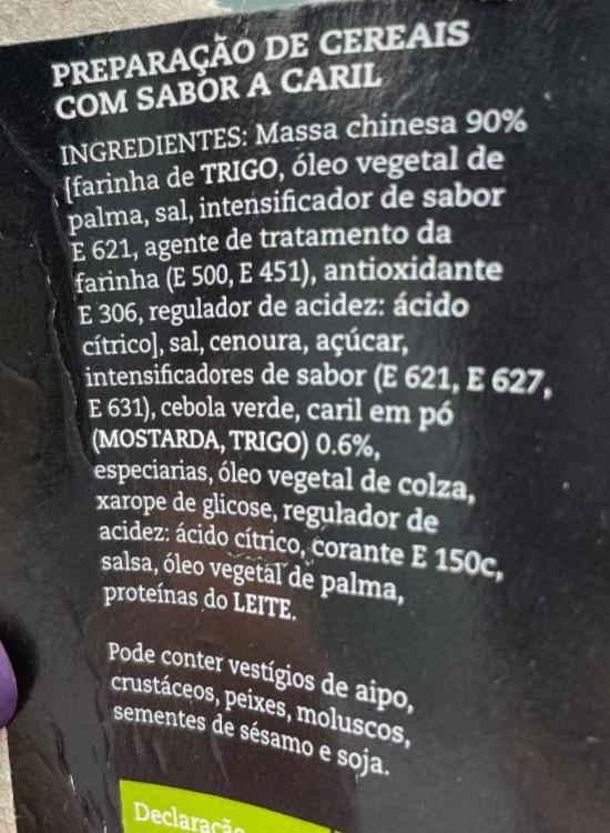 Banzai Noodle Sabor Caril Cigala - kalorie, kJ a nutriční hodnoty