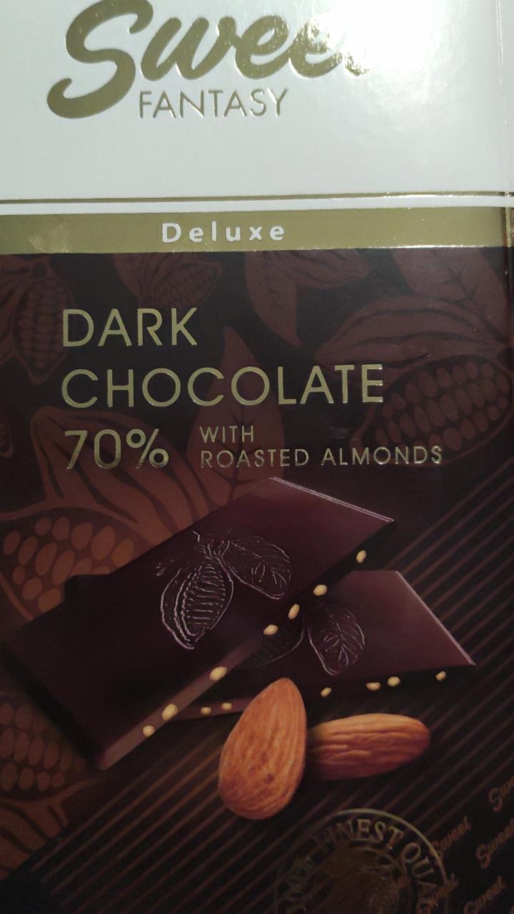 Fotografie - dark chocolate 70% with almonds Sweet fantasy
