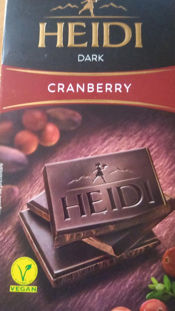 Fotografie - Dark Cranberry (hořká čokoláda s kousky brusinek) Heidi