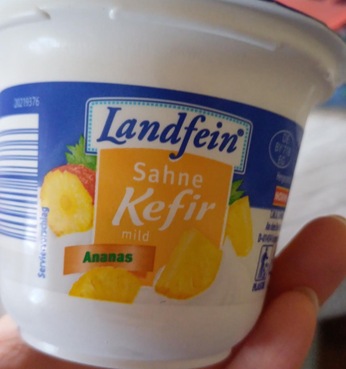 Fotografie - Sahne Kefir mild Ananas Landfein