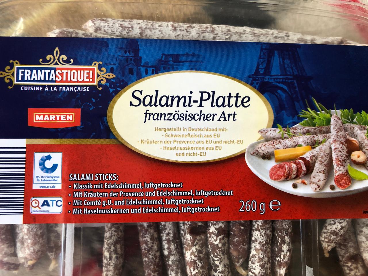 Fotografie - Salami-Platte französischer Art salami Sticks Klassik Frantastique!