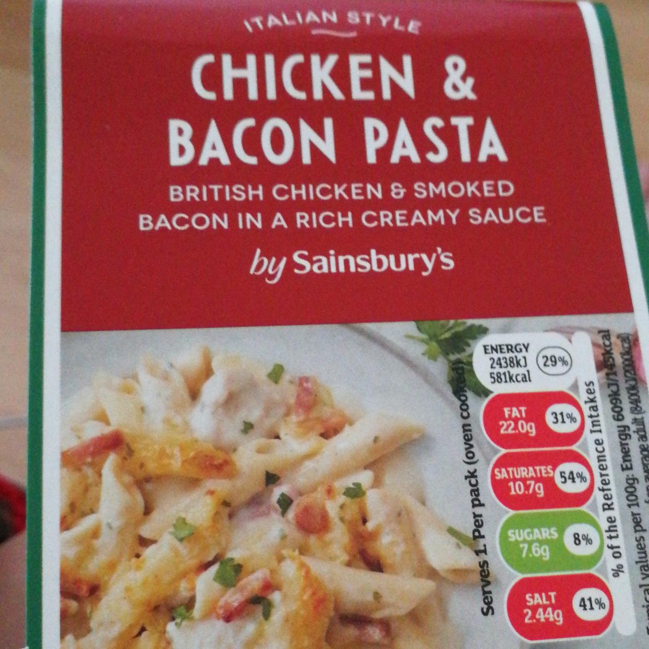 Fotografie - Chicken & bacon pasta Sainsbury's
