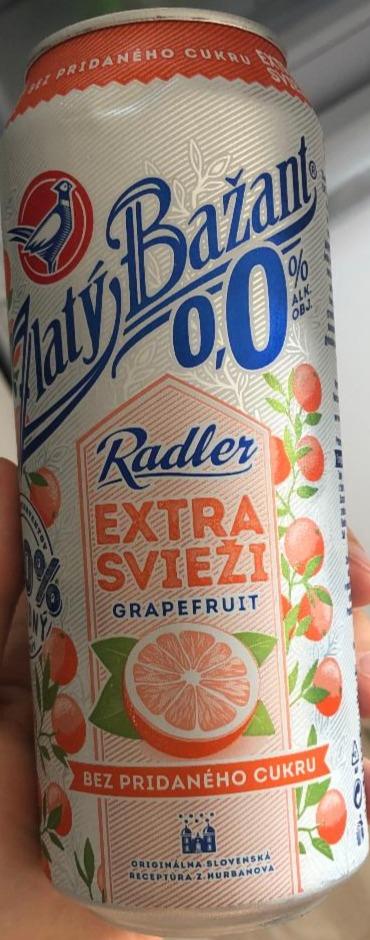 Fotografie - Zlatý Bažant Radler extra svieži grapefruit 0%