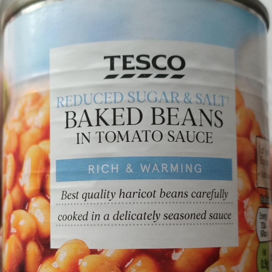 Fotografie - Reduced sugar & salt baked beans in tomatao sauce Tesco