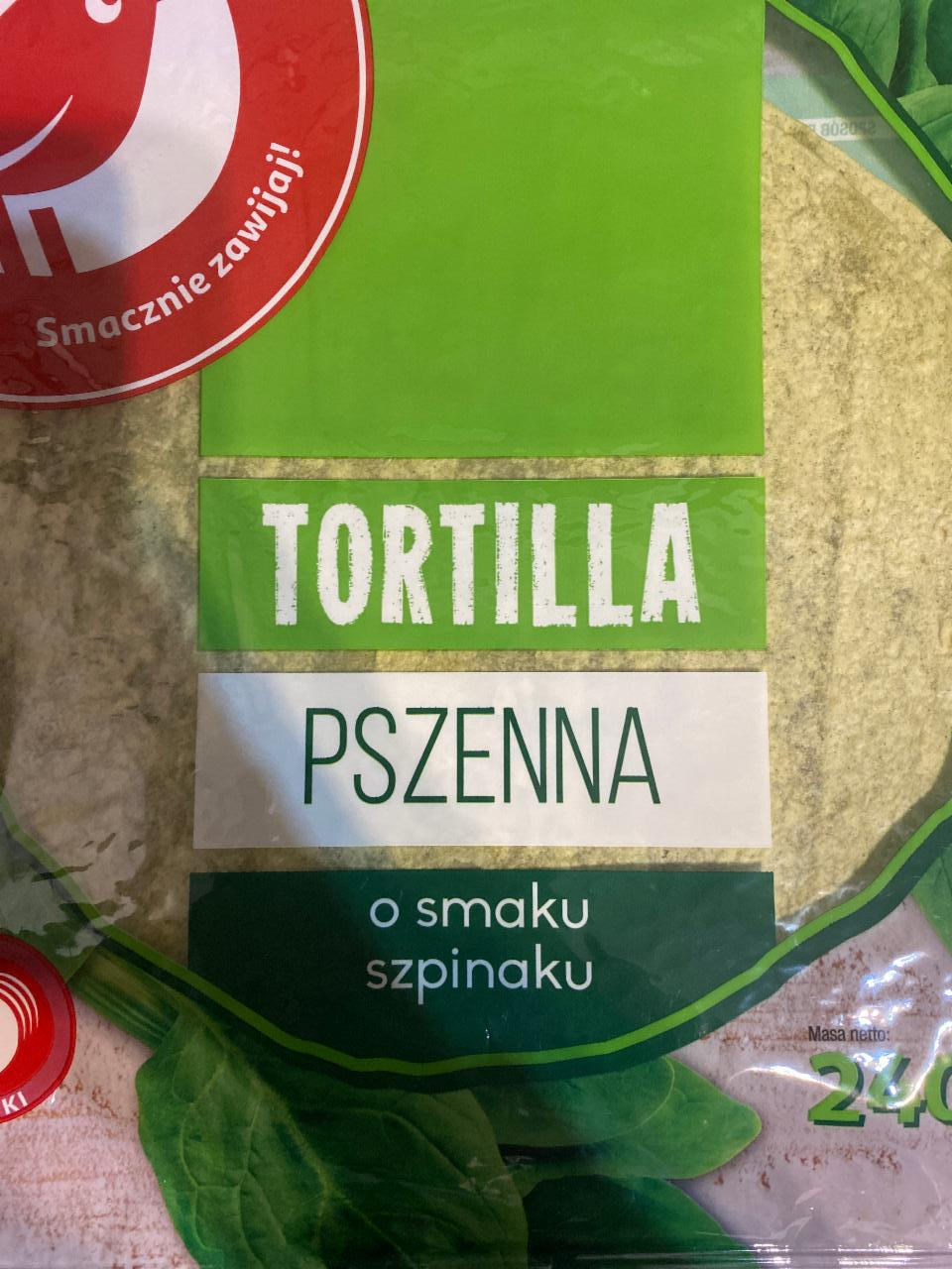 Fotografie - Tortilla Pszenna o smaku szpinaku Auchan