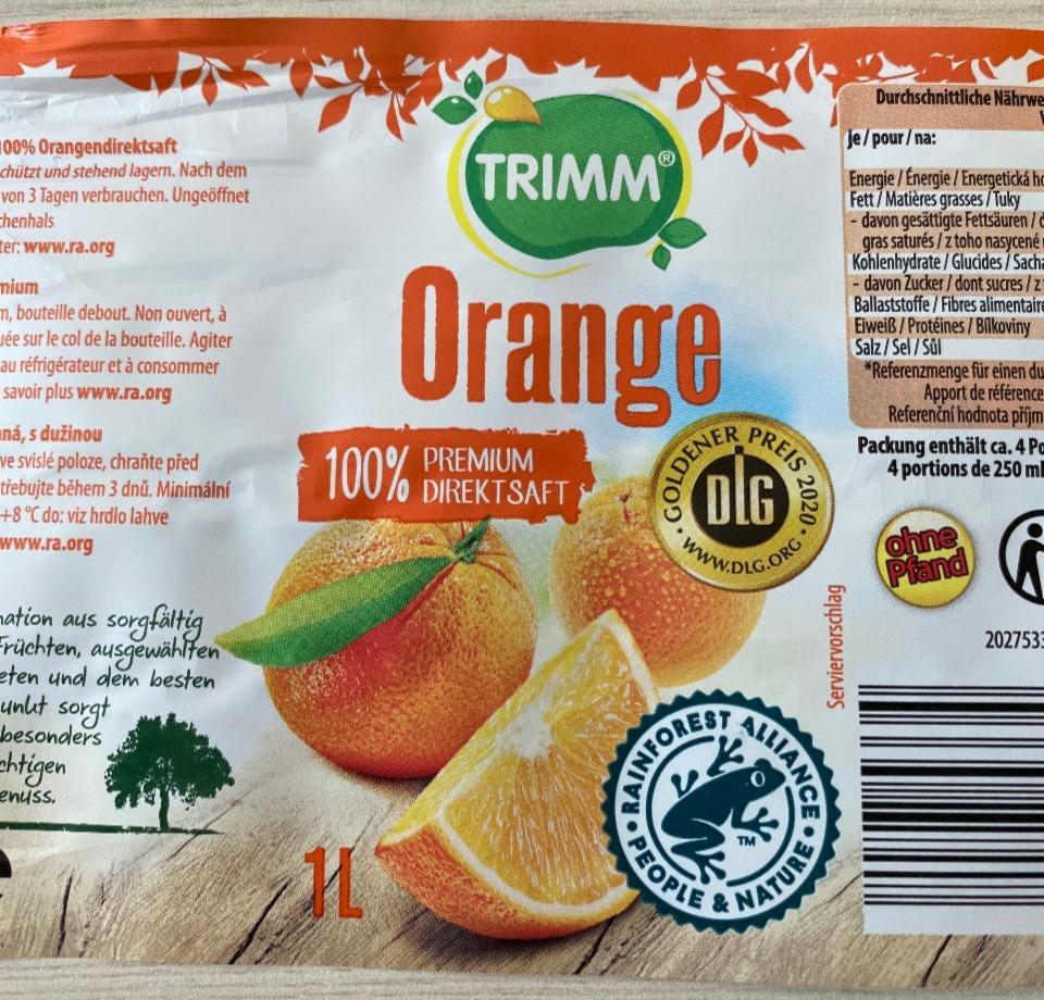 Fotografie - Orange 100% premium direktsaft Trimm