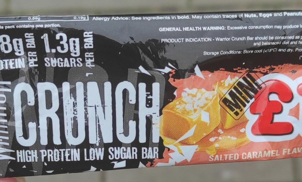 Fotografie - Crunch Bar Salted Caramel high protein, low sugar Warrior