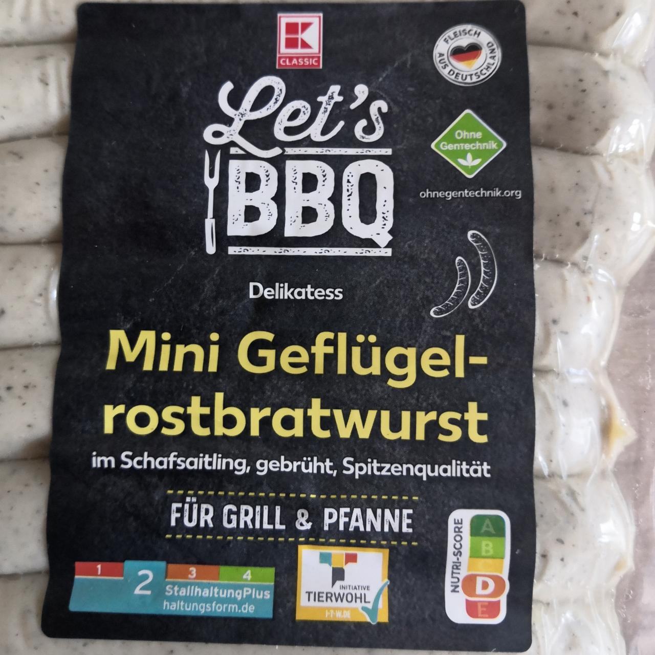 Fotografie - Let's BBQ Mini Geflügelrostbratwurst K-Classic