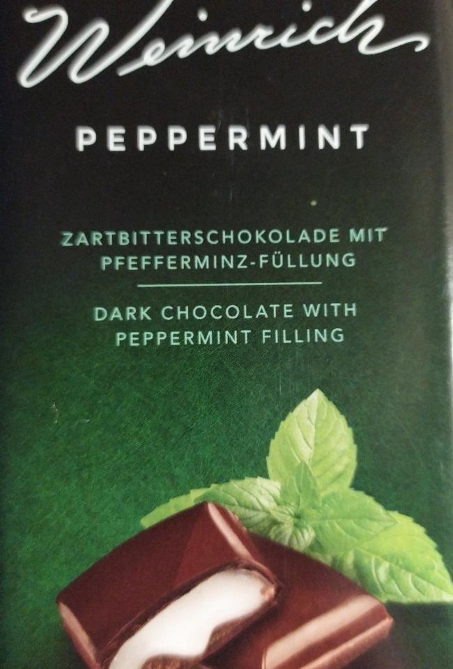 Fotografie - Dark chocolate with paeppermint filling Weinrich