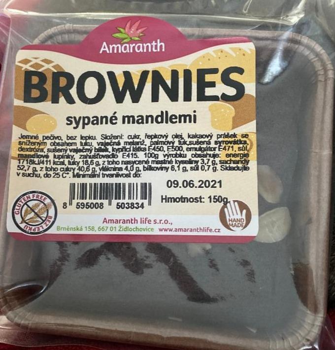 Fotografie - Brownies sypané mandlemi Amaranth