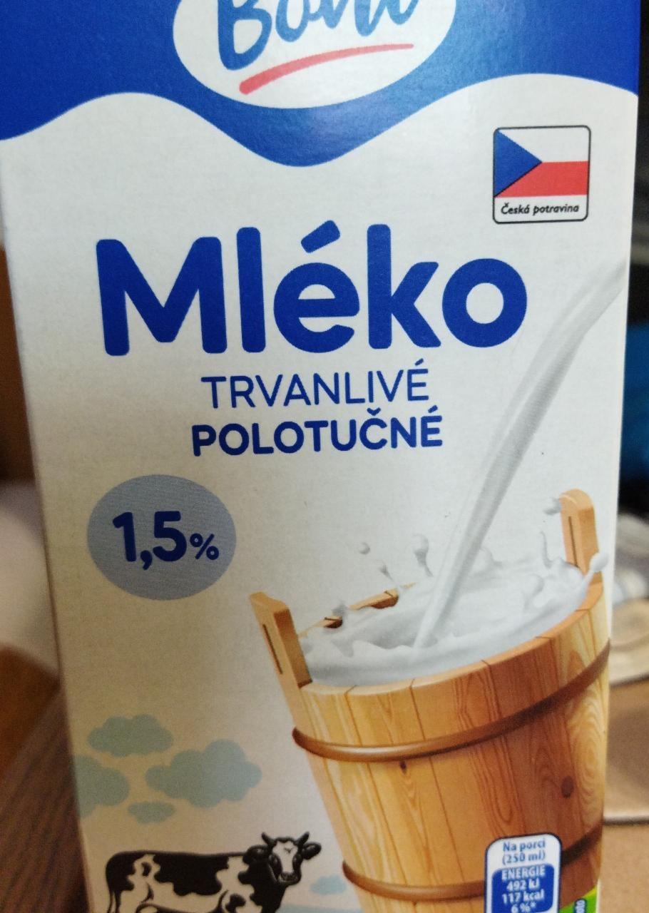 Fotografie - mléko polotučné trvanlivé 1,5% Boni