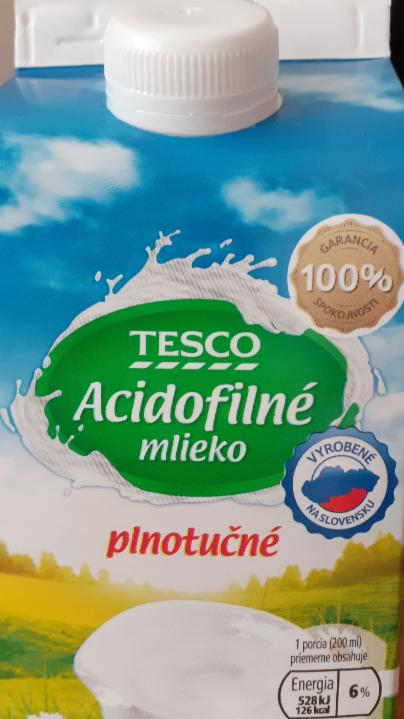 Fotografie - Tesco acidofilní mléko