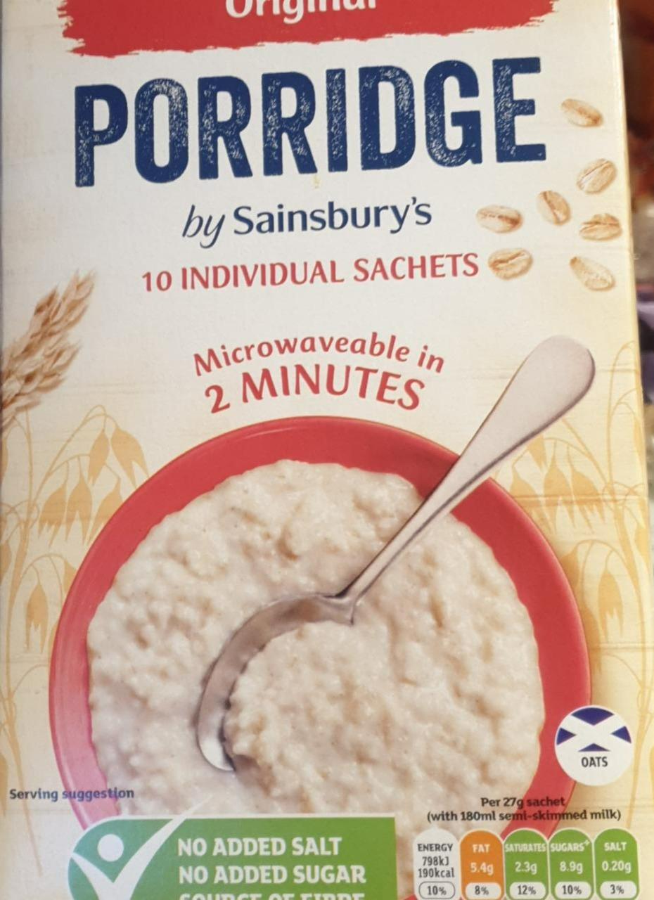 Fotografie - Porridge individual sachets Sainsbury's