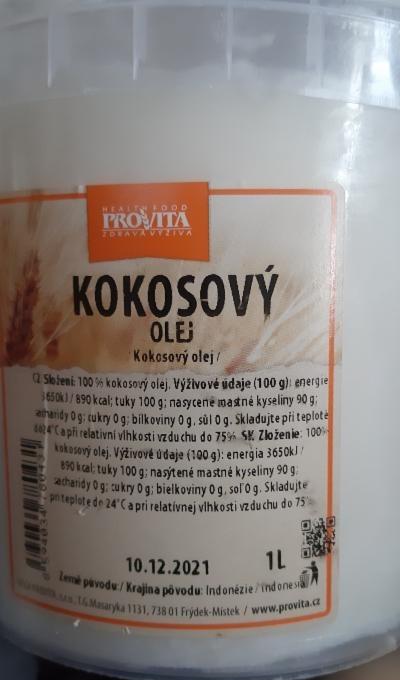 Fotografie - Kokosový olej Provita