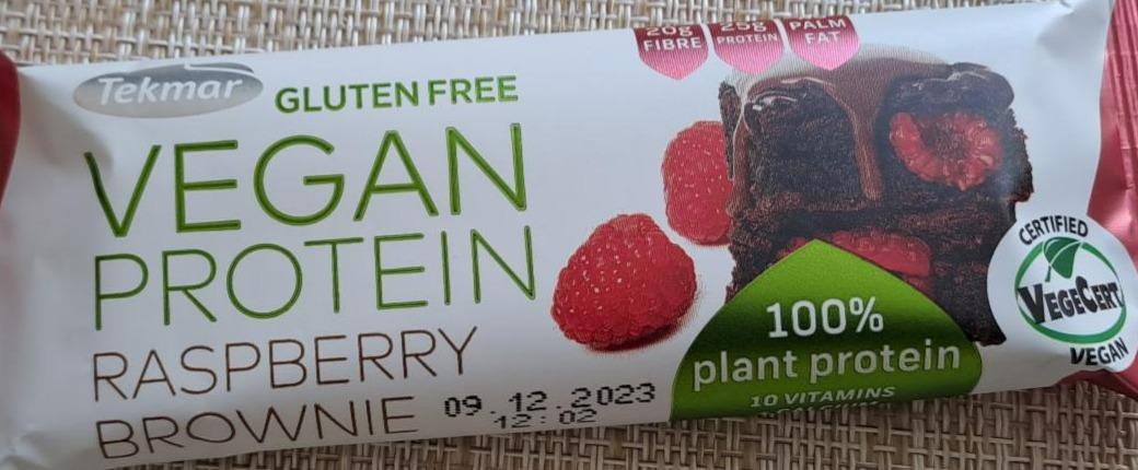 Fotografie - Vegan Protein Raspberry Brownie gluten free Tekmar