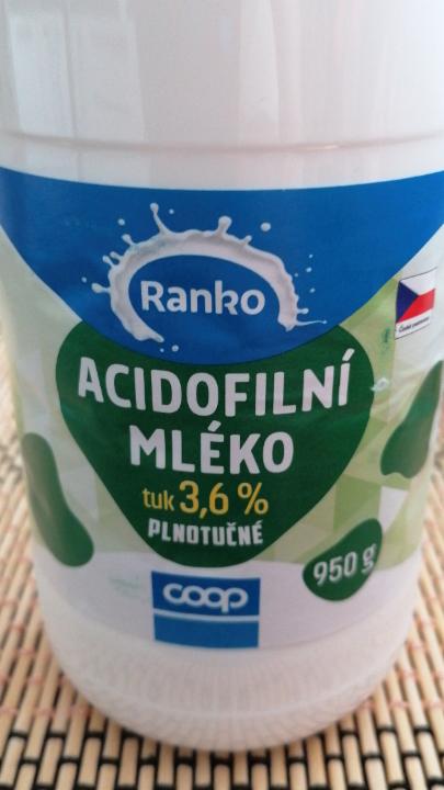 Fotografie - Acidofilni mléko plnotučné 3,6% Ranko