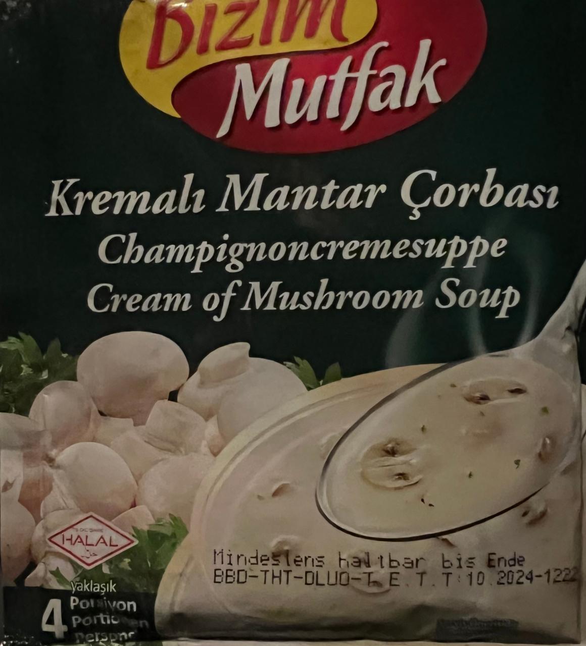 Fotografie - houbová krémová polévka Kremali mantar corbasi