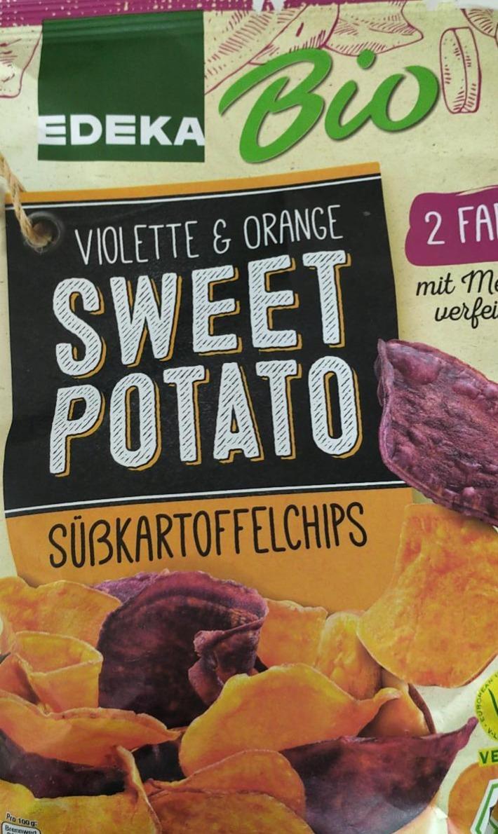 Fotografie - Sweet Potato violette & orange Süßkartoffelchips Edeka Bio