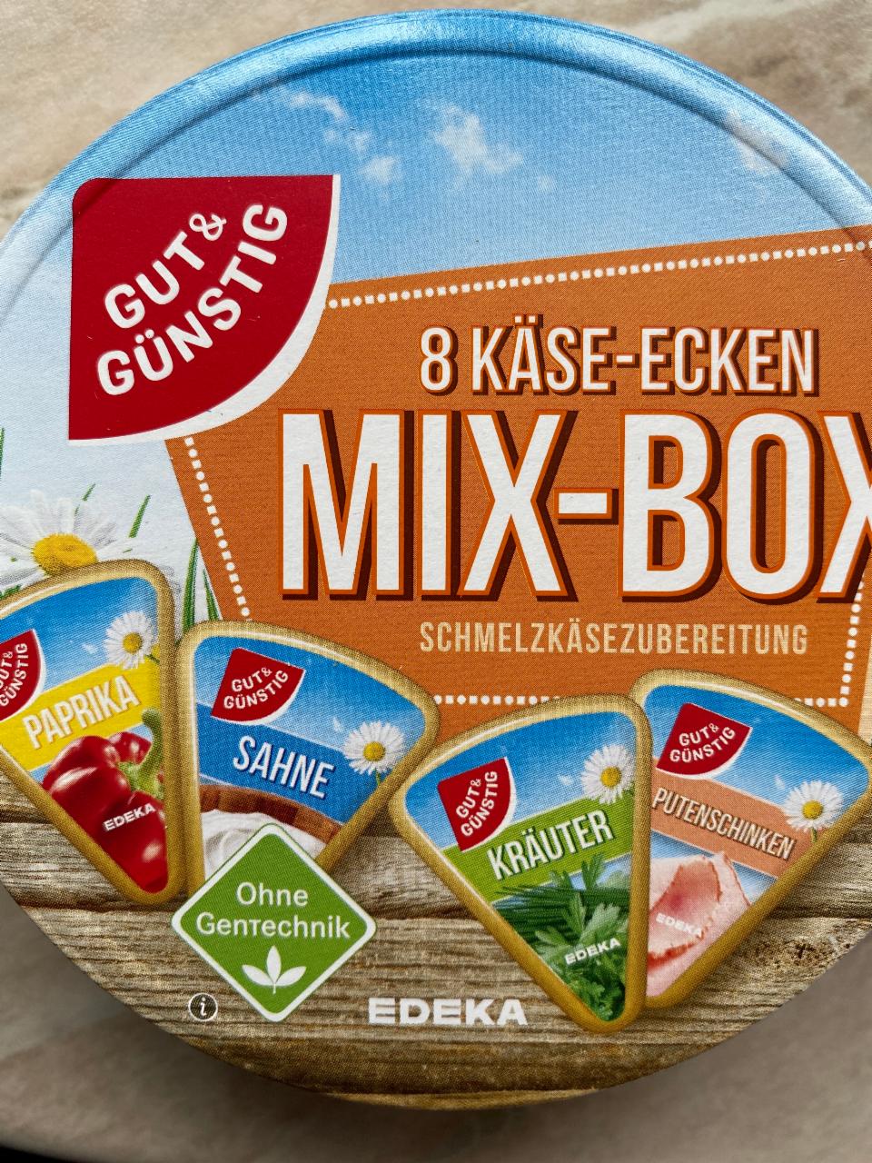 Fotografie - 8 Käse-Ecken Mix-Box Gut&Günstig