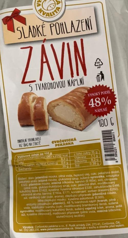 Fotografie - Závin s tvarohovou náplní Cvrčovická pekárna