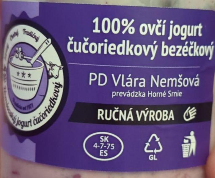 Fotografie - 100% ovčí jogurt čučoriedkový bezéčkový PD Vlára Nemšová
