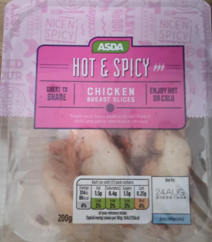 Fotografie - Hot & Spicy Chicken Breast Slices Asda