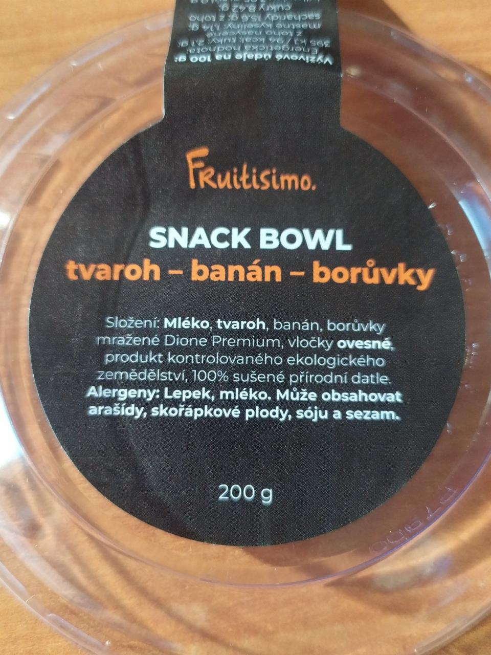 Fotografie - Snack Bowl tvaroh-banán-borůvky Fruitisimo