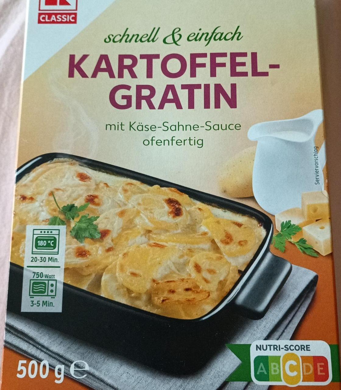 Fotografie - Kartoffel-Gratin mit Käse-Sahne-Sauce ofenfertig K-Classic