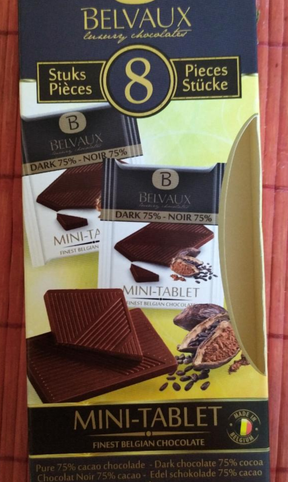 Fotografie - Dark chocolate 75% mini tablets Belvaux