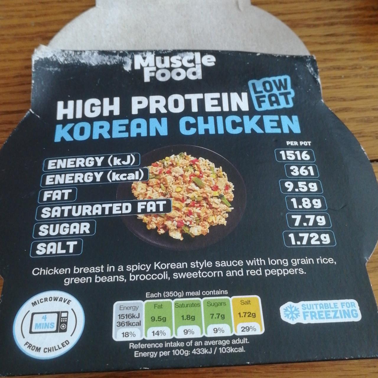 Fotografie - High Protein Korean Chicken MuscleFood