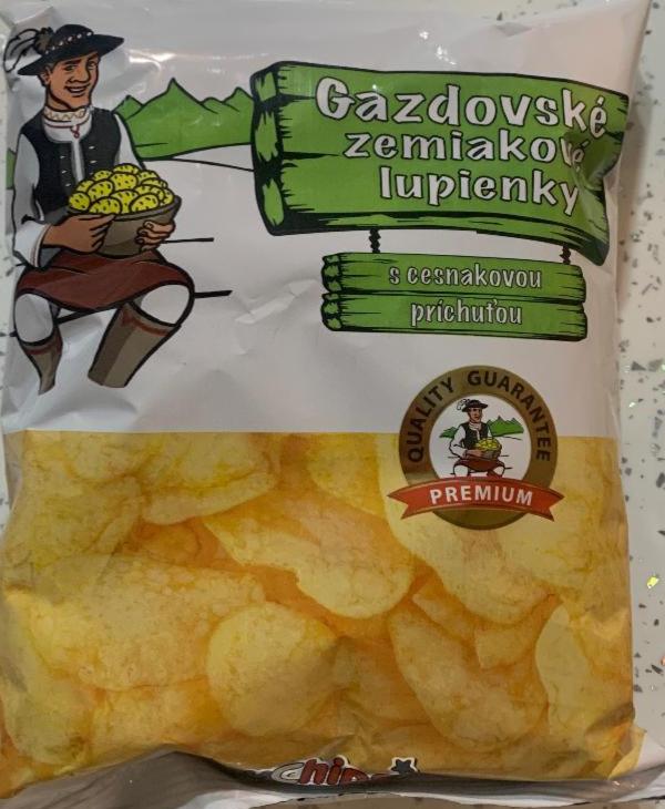 Fotografie - Gazdovského zemiakové lupienky s česnakovou príchuťou Slovchips