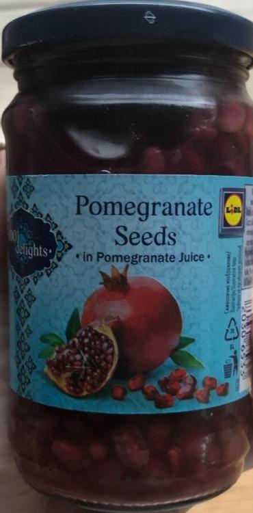 Fotografie - Pomegranate seeds in Pomegranate juice 100 delights Lidl