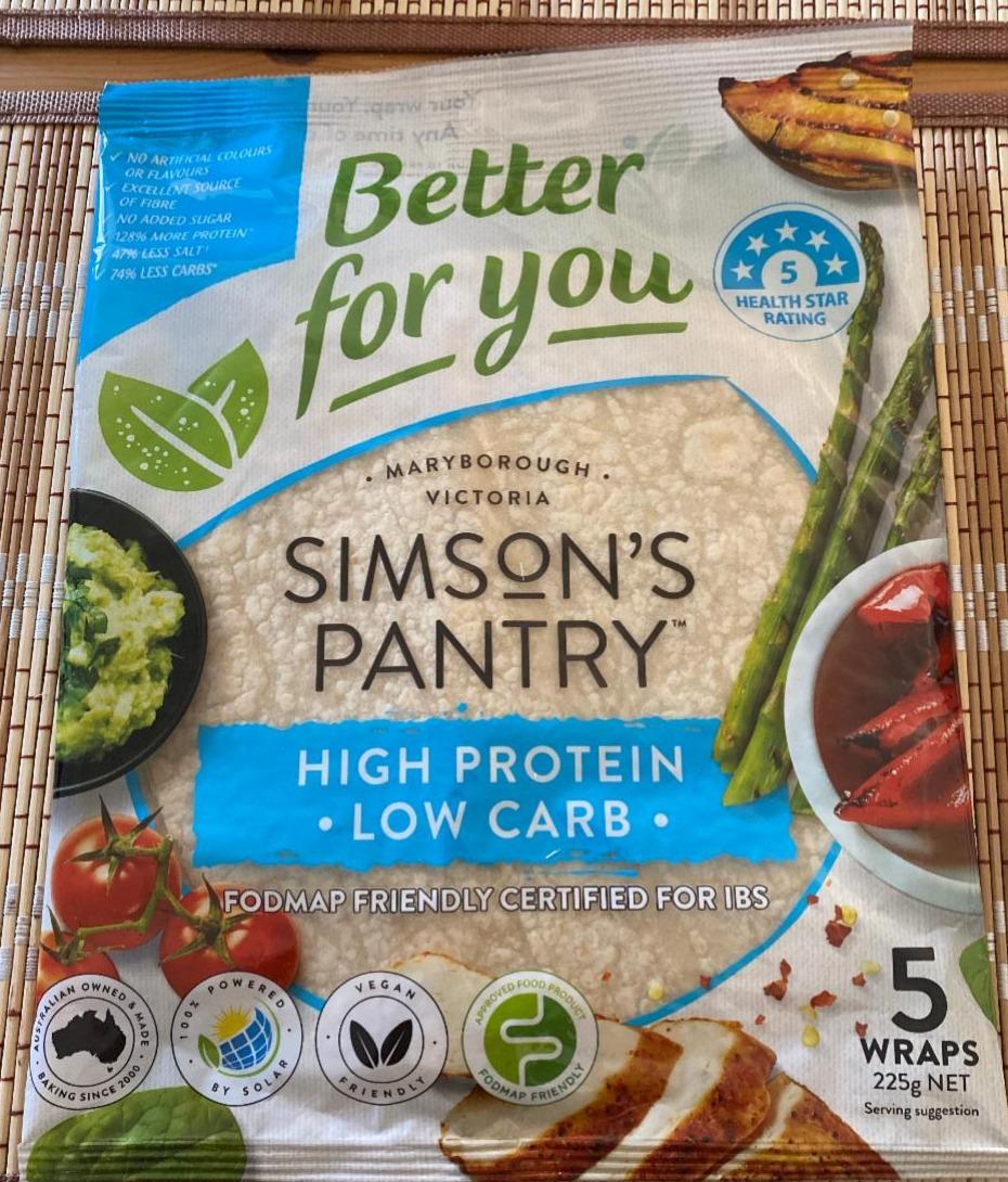 Fotografie - High protein low carb Wrap Simson’s pantry