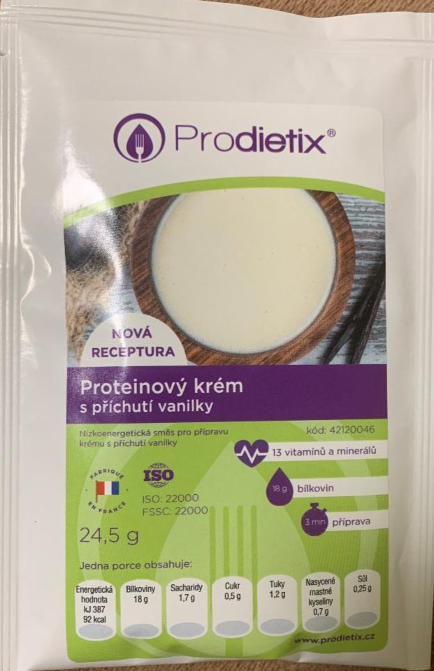 Fotografie - Proteinový krém s příchutí vanilky Prodietix