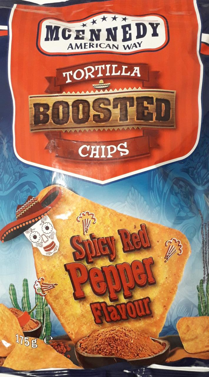 Fotografie - Tortilla Boosted Chips Spicy Red Pepper Flavour McEnnedy American Way