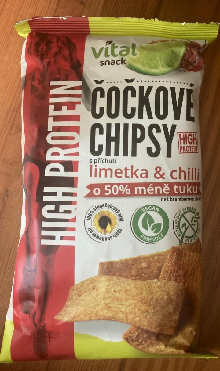 Fotografie - Čočkové chipsy high protein limetka & chilli Vital snack