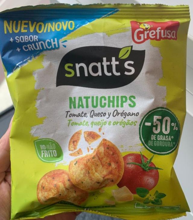 Fotografie - Natuchips Tomate, Queso y Orégano -50% de grasa Snatt's