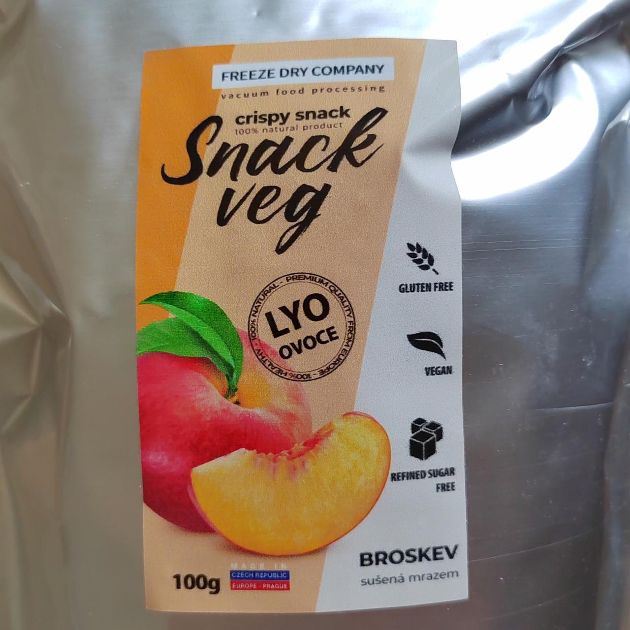 Fotografie - Snack veg broskev Freeze dry company
