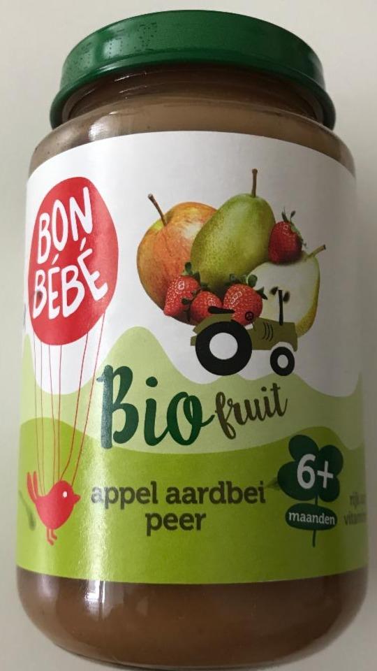 Fotografie - Bio Fruit Appel Aardbei Peer Bonbébé